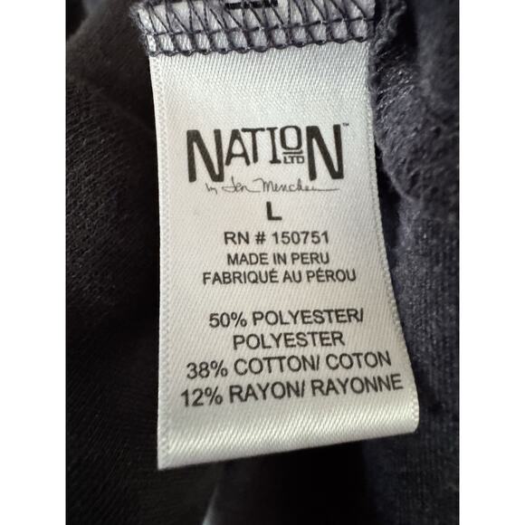 Nation LTD Dress Size Large Blue Knit Tiered Hem Oversized Lagenlook Peru - Picture 6 of 6